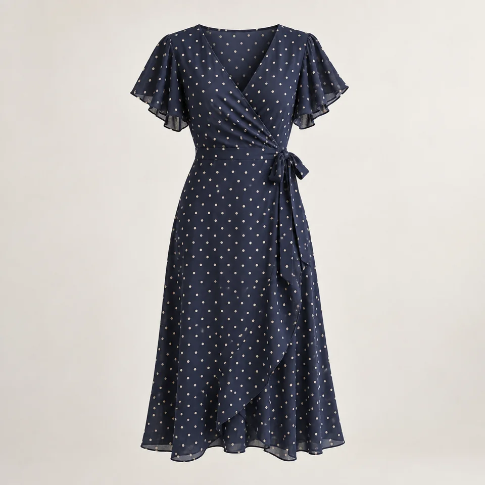 Dot Wrap Dress