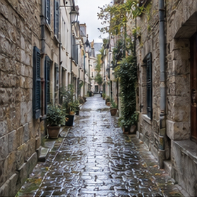 The lane after the rain